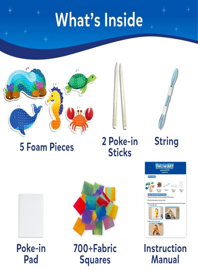 سكيلماتيكس مجموعة سكيل ماتيكس بوك-إن آرت - حيوانات تحت الماء، متعة خالية من الفوضى للأطفال، مجموعة أدوات فنية وحرفية يدوية، نشاط إبداعي، هدايا للبنات والأولاد من عمر 4 إلى 9 سنوات - Image 3